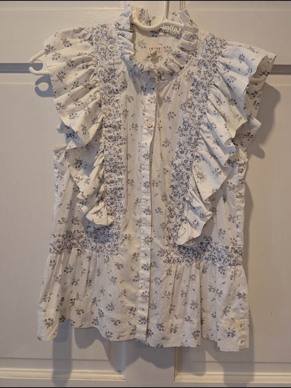 La Vie Floral Ruffle Sleeve Blouse *Flaw Cottagecore Whimsy